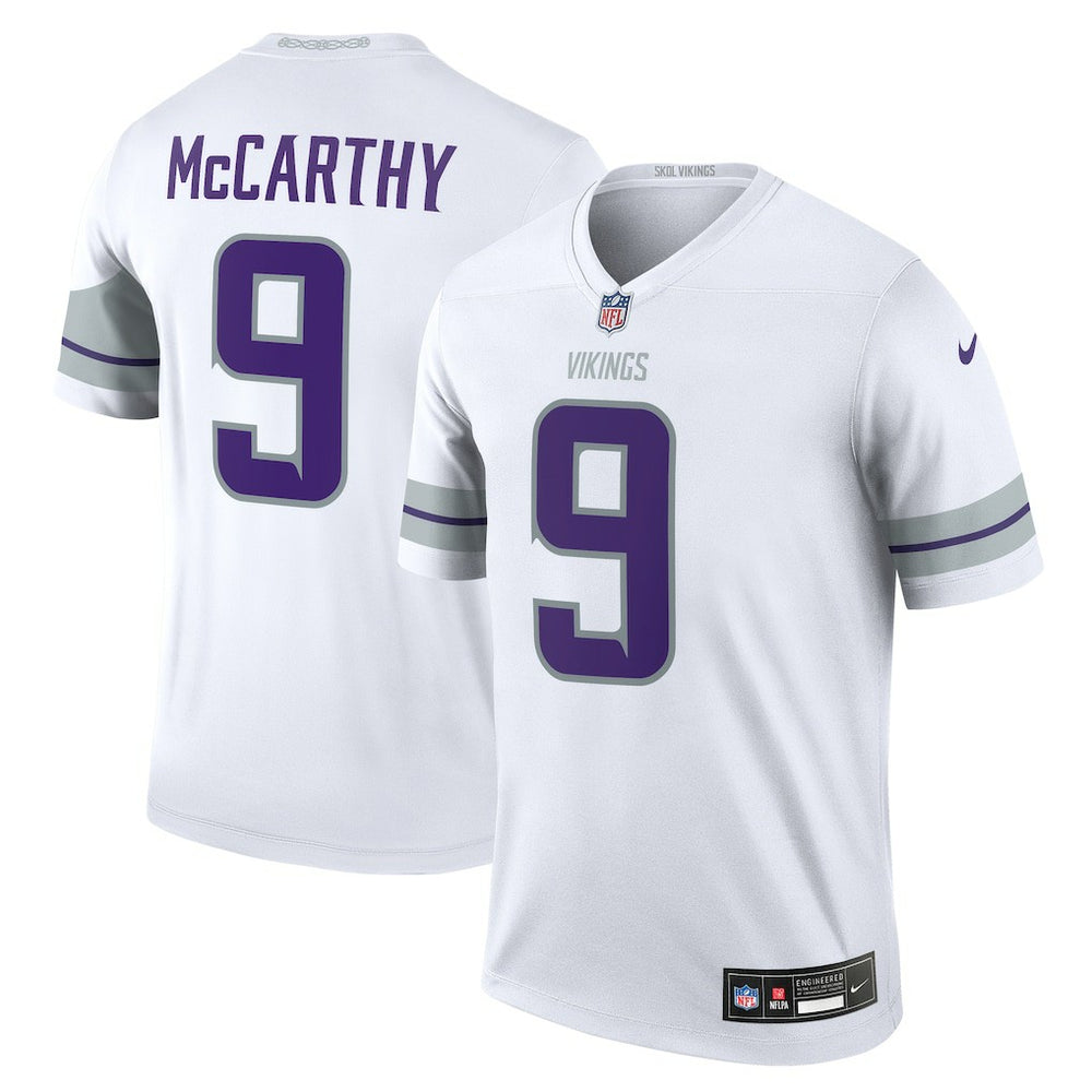 J.J. McCarthy Minnesota Vikings Legend Player Performance Top - White Tops
