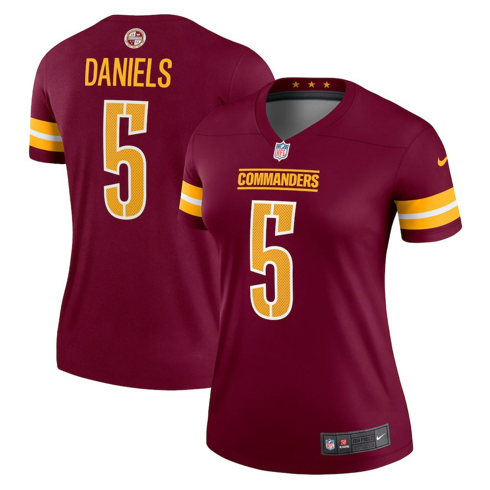 Jayden Daniels Washington Commanders Women's Legend Player Performance Top - Burgundy Tops