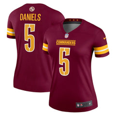 Jayden Daniels Washington Commanders Women's Legend Player Performance Top - Burgundy Tops