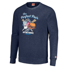 New York Yankees MLB x Guy Fieri’s Flavortown Unisex Tri-Blend Pullover Sweatshirt - Navy Pullover