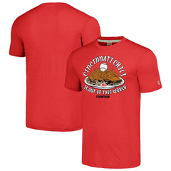 Cincinnati Reds MLB x Guy Fieri’s Flavortown Unisex Tri-Blend T-Shirt - Red T-shirts