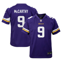 J.J. McCarthy Minnesota Vikings Youth Game Jersey - Purple Jerseys