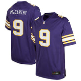 J.J. McCarthy Minnesota Vikings Youth Game Jersey - Purple Jerseys