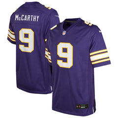 J.J. McCarthy Minnesota Vikings Youth Game Jersey - Purple Jerseys