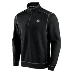Miami Dolphins Tobago Bay Tri-Blend Half-Zip Sweatshirt - Black Sweatshirts
