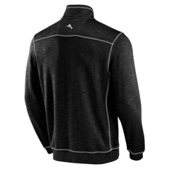 New Orleans Saints Tobago Bay Tri-Blend Half-Zip Sweatshirt - Black Sweatshirts