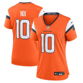 Bo Nix Denver Broncos Women's Game Jersey - Orange Jerseys
