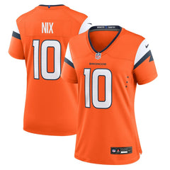 Bo Nix Denver Broncos Women's Game Jersey - Orange Jerseys