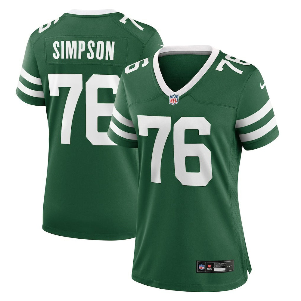 John Simpson New York Jets Women's Game Jersey - Legacy Green Jerseys