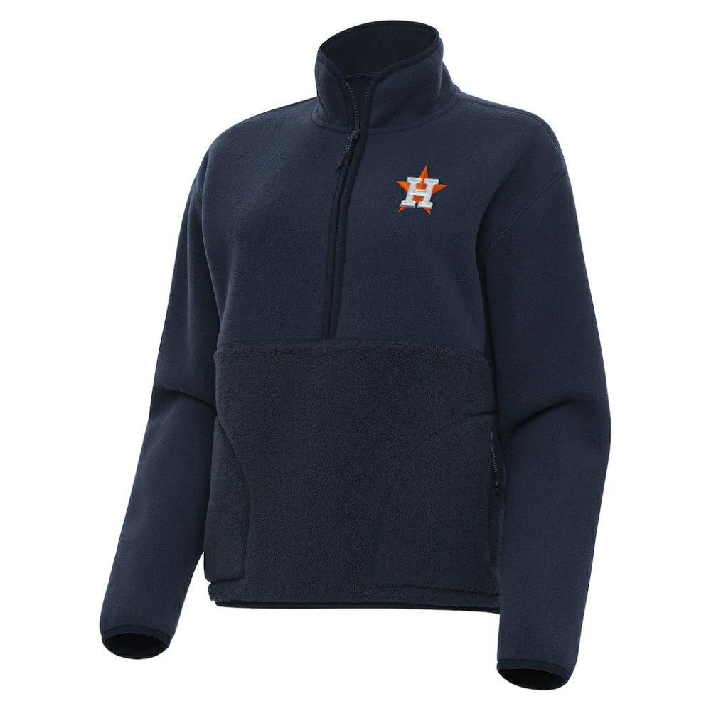 Houston Astros Antigua Women's Figure Half-Zip Sweatshirt - Navy Sweatshirts