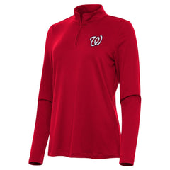Washington Nationals Antigua Women's Reprocess Quarter-Zip Top - Red Tops