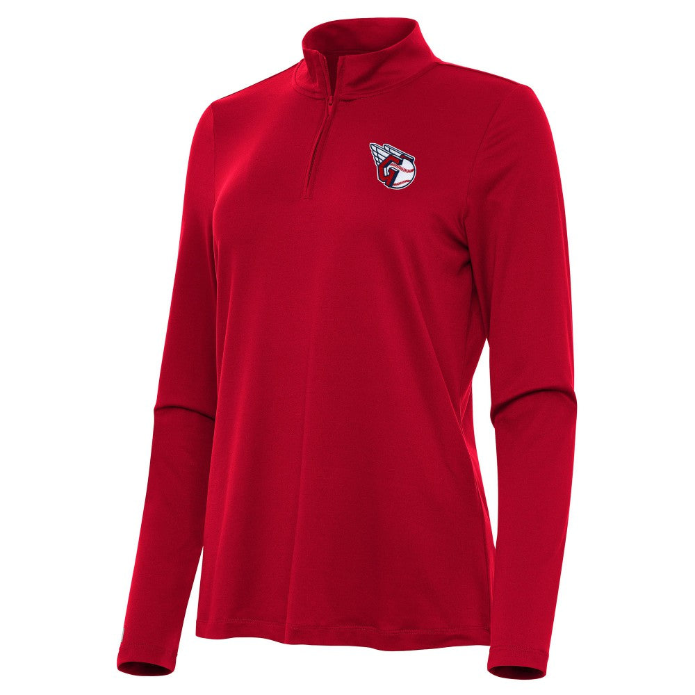 Cleveland Guardians Antigua Women's Reprocess Quarter-Zip Top - Red Tops