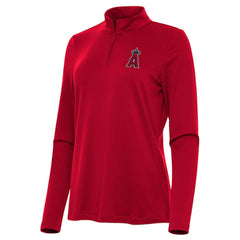 Los Angeles Angels Antigua Women's Reprocess Quarter-Zip Top - Red Tops
