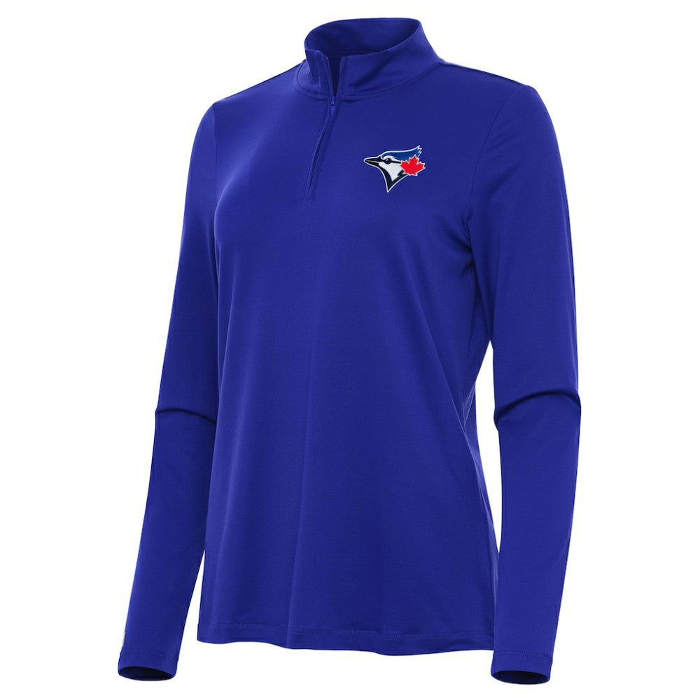 Toronto Blue Jays Antigua Women's Reprocess Quarter-Zip Top - Royal Tops