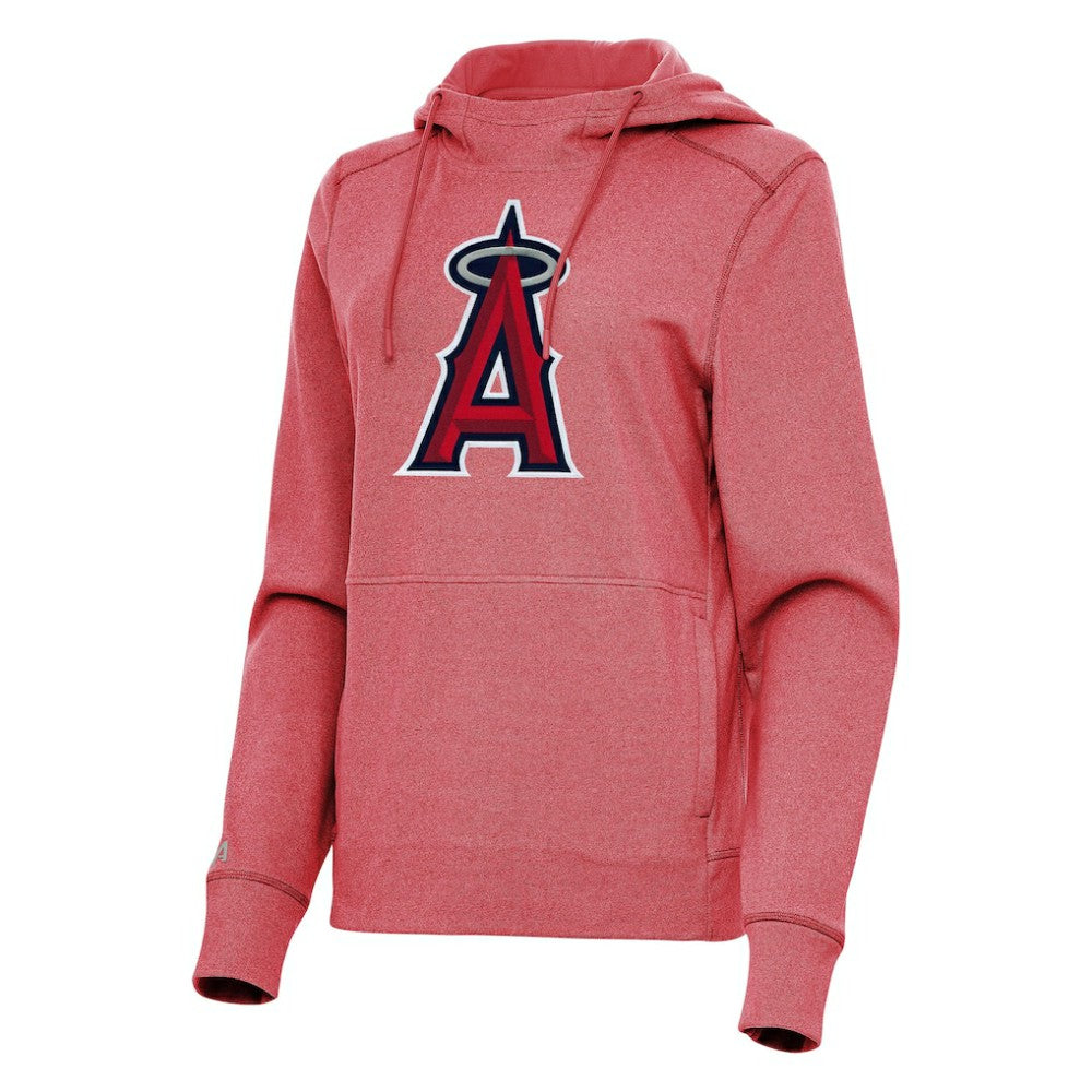 Los Angeles Angels Antigua Women's Justice Pullover Hoodie - Heather Red Hoodies