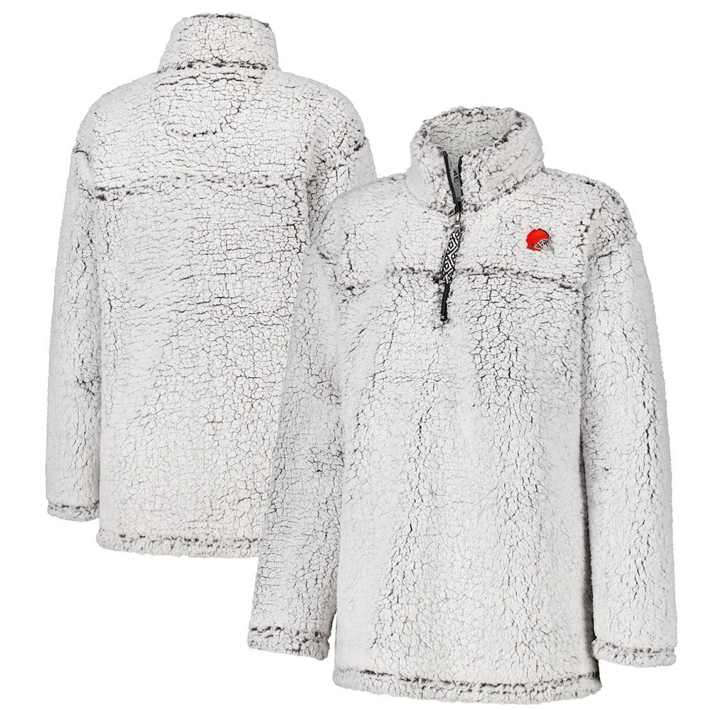 Cleveland Browns G-III 4Her by Carl Banks Women's Sherpa Full-Zip Jacket - Gray Jackets