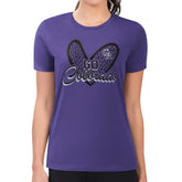 Colorado Rockies G-III 4Her by Carl Banks Women's Super-Slim Fit Lightweight Leopard Heart T-Shirt - Purple T-shirts