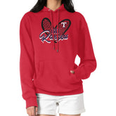 Texas Rangers G-III 4Her by Carl Banks Women's Leopard Heart Pullover Hoodie - Red Hoodies