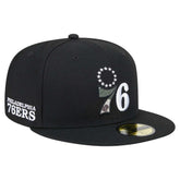 Philadelphia 76ers Camo Print UV 59FIFTY Fitted Hat Black - New Era