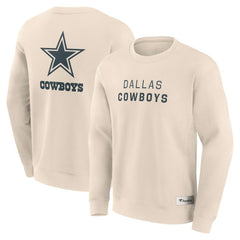 Dallas Cowboys Elements Future Ground Lettering Pullover Sweatshirt - Cream Pullover
