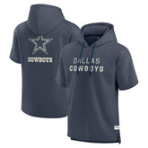 Dallas Cowboys Elements Future Ground Lettering Short Sleeve Pullover Hoodie - Navy Hoodies