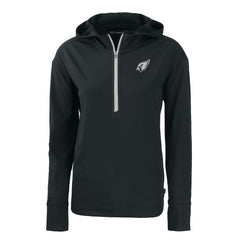 Arizona Cardinals Cutter & Buck Women's Daybreak Eco Recycled Half-Zip Hoodie - Black Hoodies
