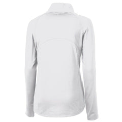 Jacksonville Jaguars Cutter & Buck Women's Adapt Eco Knit Stretch Recycled Raglan Half-Zip Top - White Tops