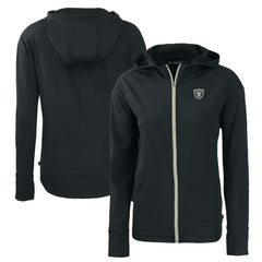 Las Vegas Raiders Cutter & Buck Women's Daybreak Eco Recycled Full-Zip Hoodie - Black Hoodies