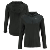 Denver Broncos Cutter & Buck Women's Coastline Epic Comfort Eco Recycled Long Sleeve Hoodie T-Shirt - Black Hoodies
