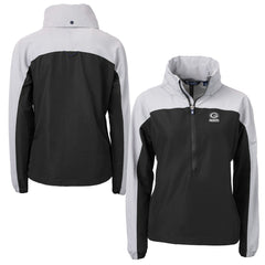 Green Bay Packers Cutter & Buck Women's Charter Eco Recycled Half-Zip Hoodie Anorak Jacket - Black/Gray Hoodies