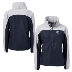 Chicago Bears Cutter & Buck Women's Charter Eco Recycled Half-Zip Hoodie Anorak Jacket - Navy/Gray Hoodies