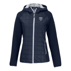 Chicago Bears Cutter & Buck Women's Rainier PrimaLoft Eco Hybrid Full-Zip Hoodie Jacket - Navy Hoodies