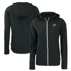 Philadelphia Eagles Cutter & Buck Women's Daybreak Eco Recycled Full-Zip Hoodie - Black Hoodies