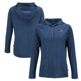 Seattle Seahawks Cutter & Buck Women's Coastline Epic Comfort Eco Recycled Long Sleeve Hoodie T-Shirt - Navy Hoodies