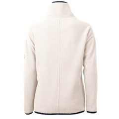 New England Patriots Cutter & Buck Women's Cascade Eco Sherpa Fleece Half-Zip Jacket - Oatmeal Jackets