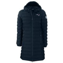 New England Patriots Cutter & Buck Women's Mission Ridge Repreve Eco Insulated Full-Zip Hoodie Long Puffer Jacket - Navy Hoodies