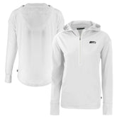 Seattle Seahawks Cutter & Buck Women's Daybreak Eco Recycled Half-Zip Hoodie - White Hoodies