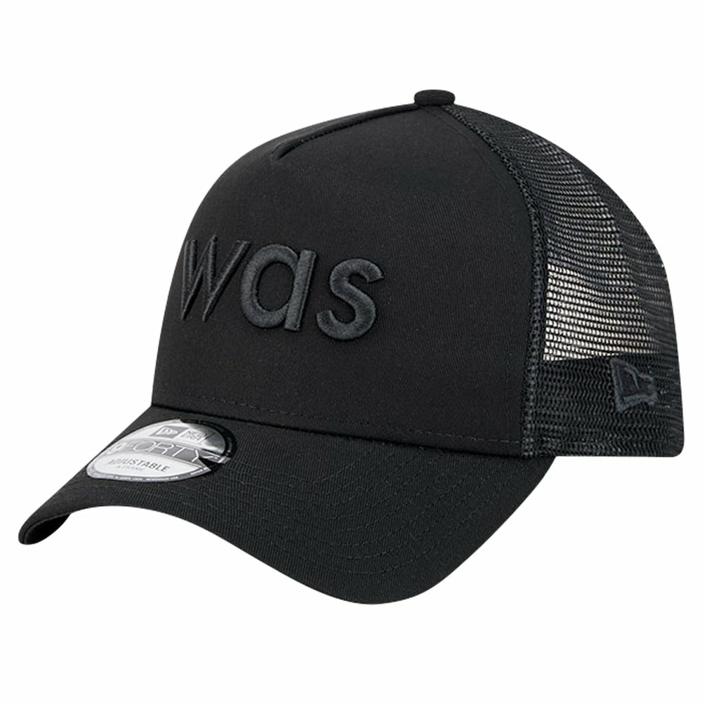 Washington Commanders New Era Domain 9FORTY A-Frame Trucker Adjustable Hat - Black Hats