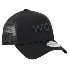 Washington Commanders New Era Domain 9FORTY A-Frame Trucker Adjustable Hat - Black Hats