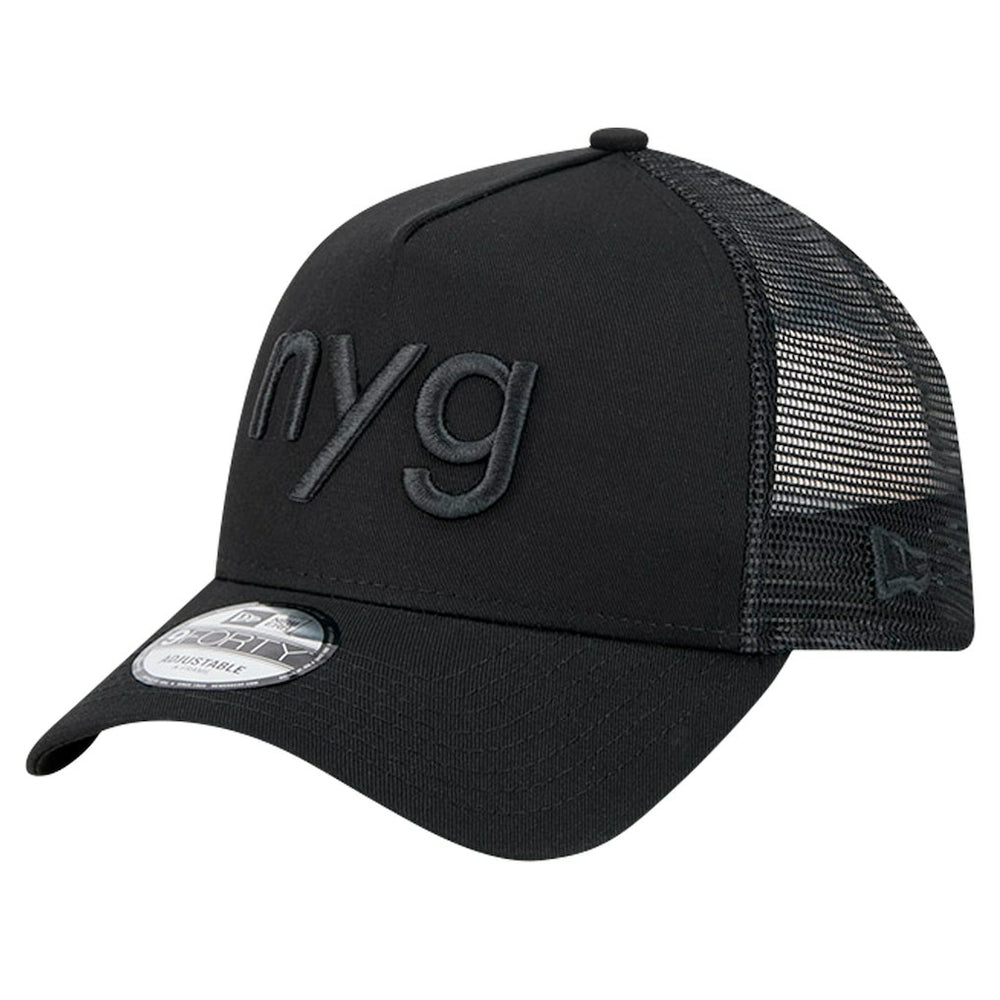 New York Giants New Era Domain 9FORTY A-Frame Trucker Adjustable Hat - Black Hats