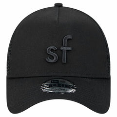 San Francisco 49ers New Era Domain 9FORTY A-Frame Trucker Adjustable Hat - Black Hats