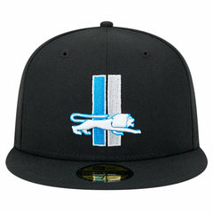 Detroit Lions New Era Omaha Throwback 59FIFTY Fitted Hat - Black Hats