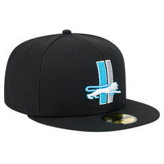 Detroit Lions New Era Omaha Throwback 59FIFTY Fitted Hat - Black Hats