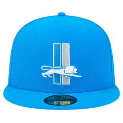Detroit Lions New Era Omaha Throwback 59FIFTY Fitted Hat - Blue Hats