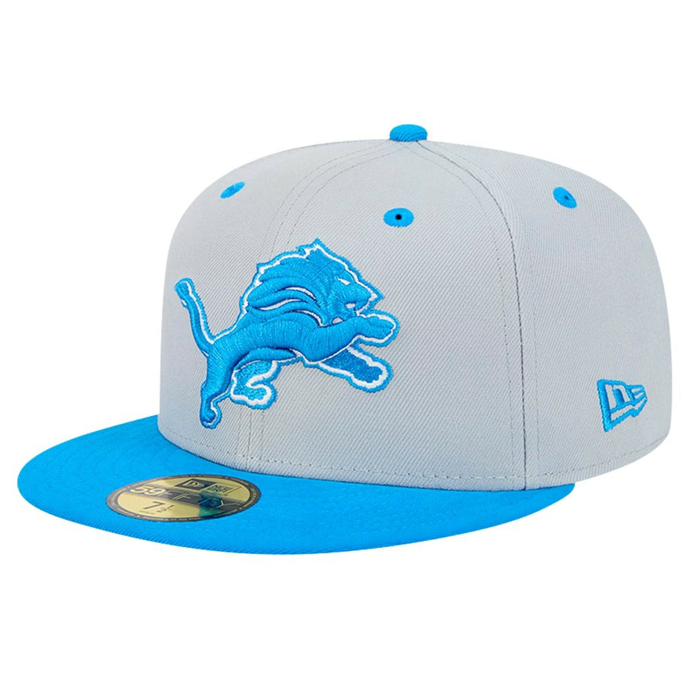 Detroit Lions New Era Flipside Two-Tone 59FIFTY Fitted Hat - Gray/Blue Hats