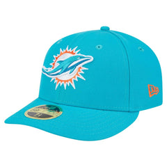 Miami Dolphins New Era Omaha Low Profile 59FIFTY Fitted Hat - Aqua Hats