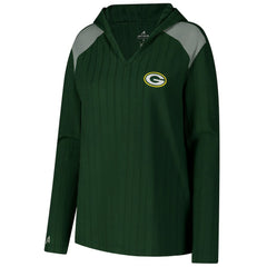 Green Bay Packers Antigua Women's Opulent Long Sleeve Hoodie T-Shirt - Green Hoodies