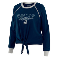 Dallas Cowboys WEAR by Erin Andrews Women's Tie-Front Long Sleeve T-Shirt - Navy T-shirts