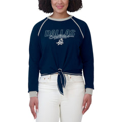 Dallas Cowboys WEAR by Erin Andrews Women's Tie-Front Long Sleeve T-Shirt - Navy T-shirts