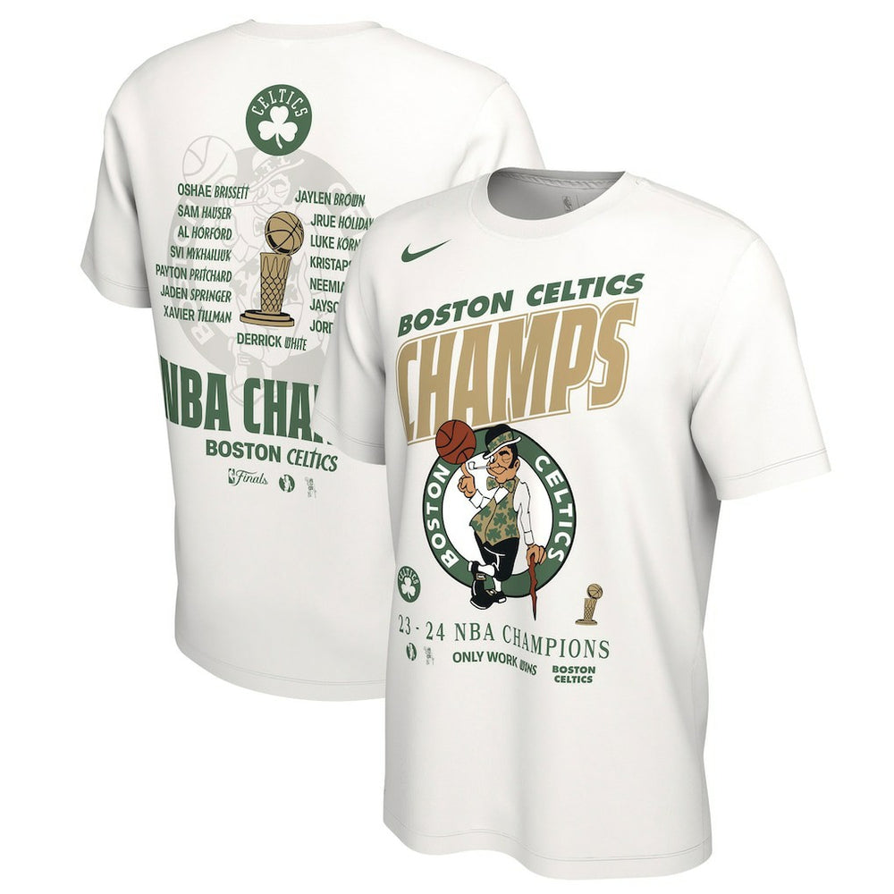 Boston Celtics 2024 NBA Finals Champions Celebration Roster T-Shirt White - Nike